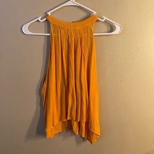 Yellow high/low casual top
